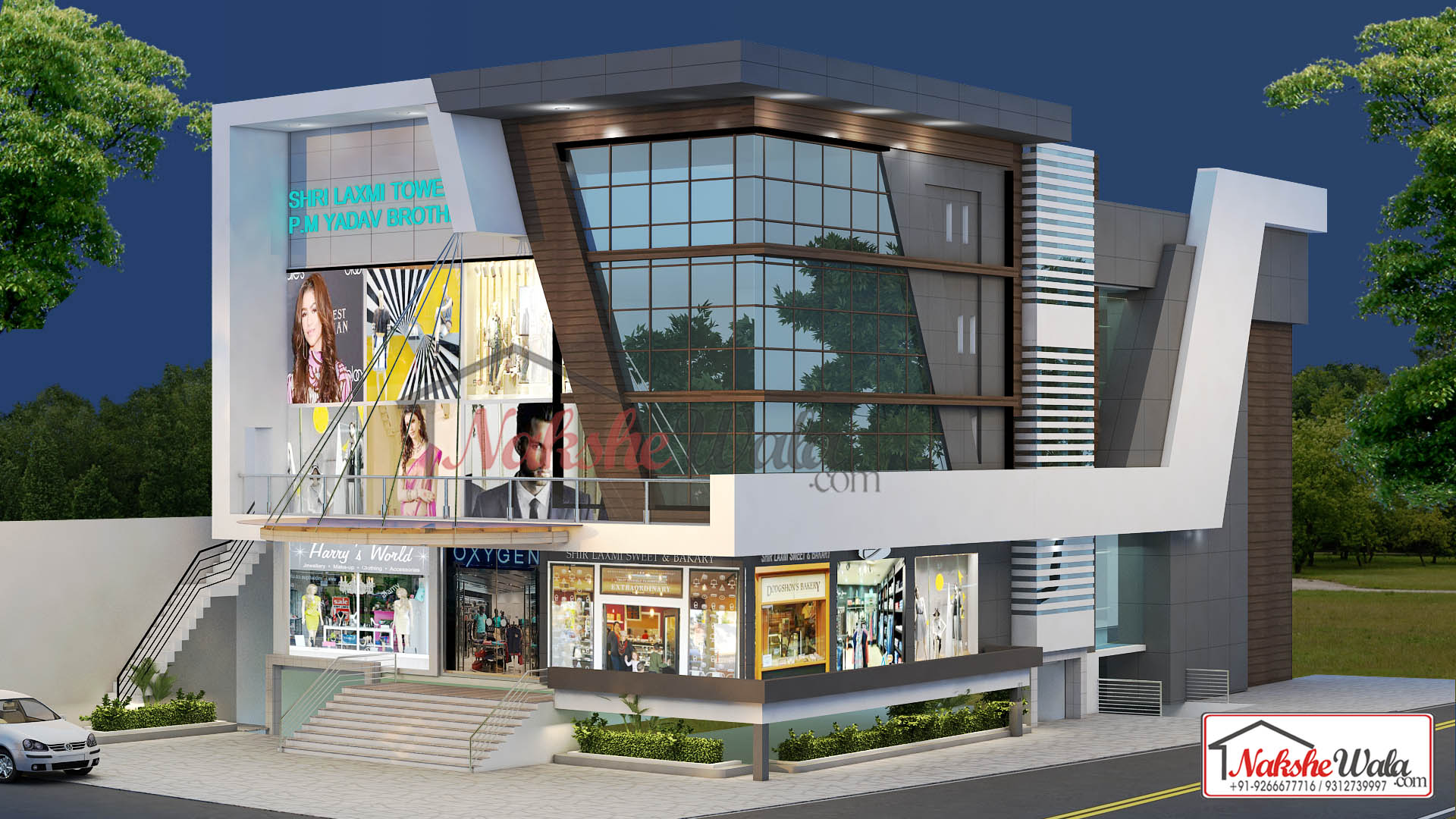 Shopping Complex Building Designs 5290 Commercial Shopping Mall 4680sqft Shopping Building 0452